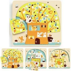 Djeco Puzzle - 3 Niveaux - Cabane Dans Les Arbres