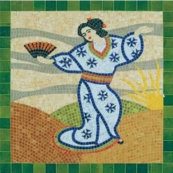 Mosaïque En Céramique émaillée Japonaise