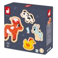 Janod 4 Puzzles Évolutifs Ferme -Merci tys p10 FULL 1