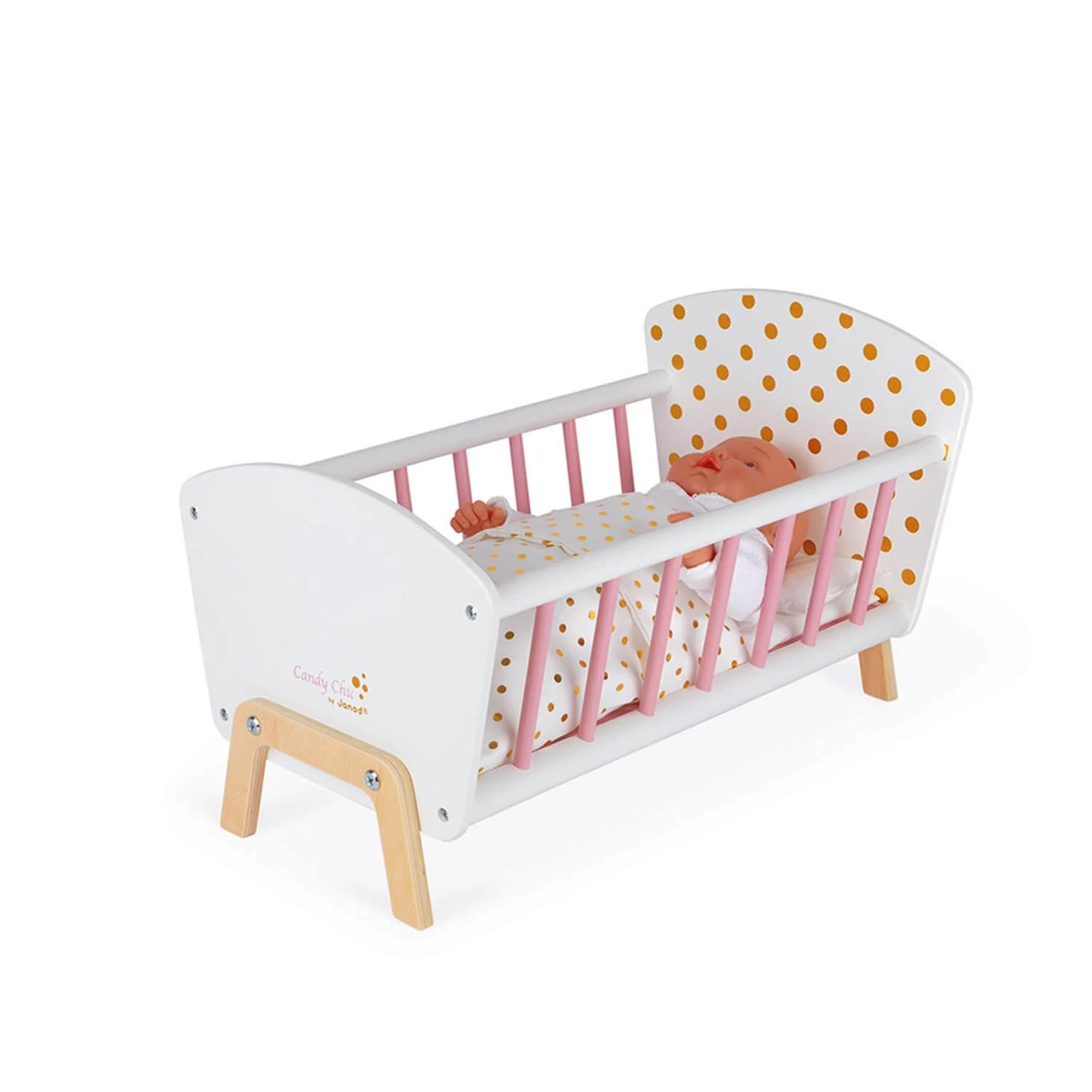 Janod Lit Pour Poupée : Candy Chic 1 Janod Lit Pour Poupée : Candy Chic