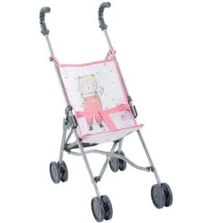 Accessoires Pour Poupon Corolle 36/42/52 Cm : Poussette Canne Rose