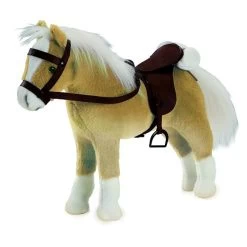 Accessoires De Poupées : Götz Boutique : Peluche Cheval Articulé Avec Sel Et Harnais : Halfinger