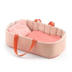 Djeco Accessoire Pour Poupon Poméa 32 Cm : Couffin Pink Lines