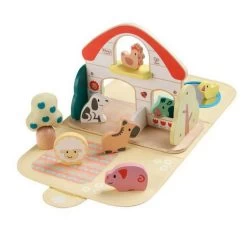 Hape Ferme Transportable En Bois Et Tissus