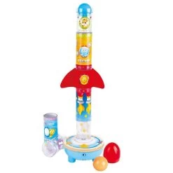 Hape Jeu D'empilage Avec Fusée Et Balle à Air Pulsé