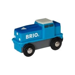 Brio Locomotive De Fret Bleue à Piles