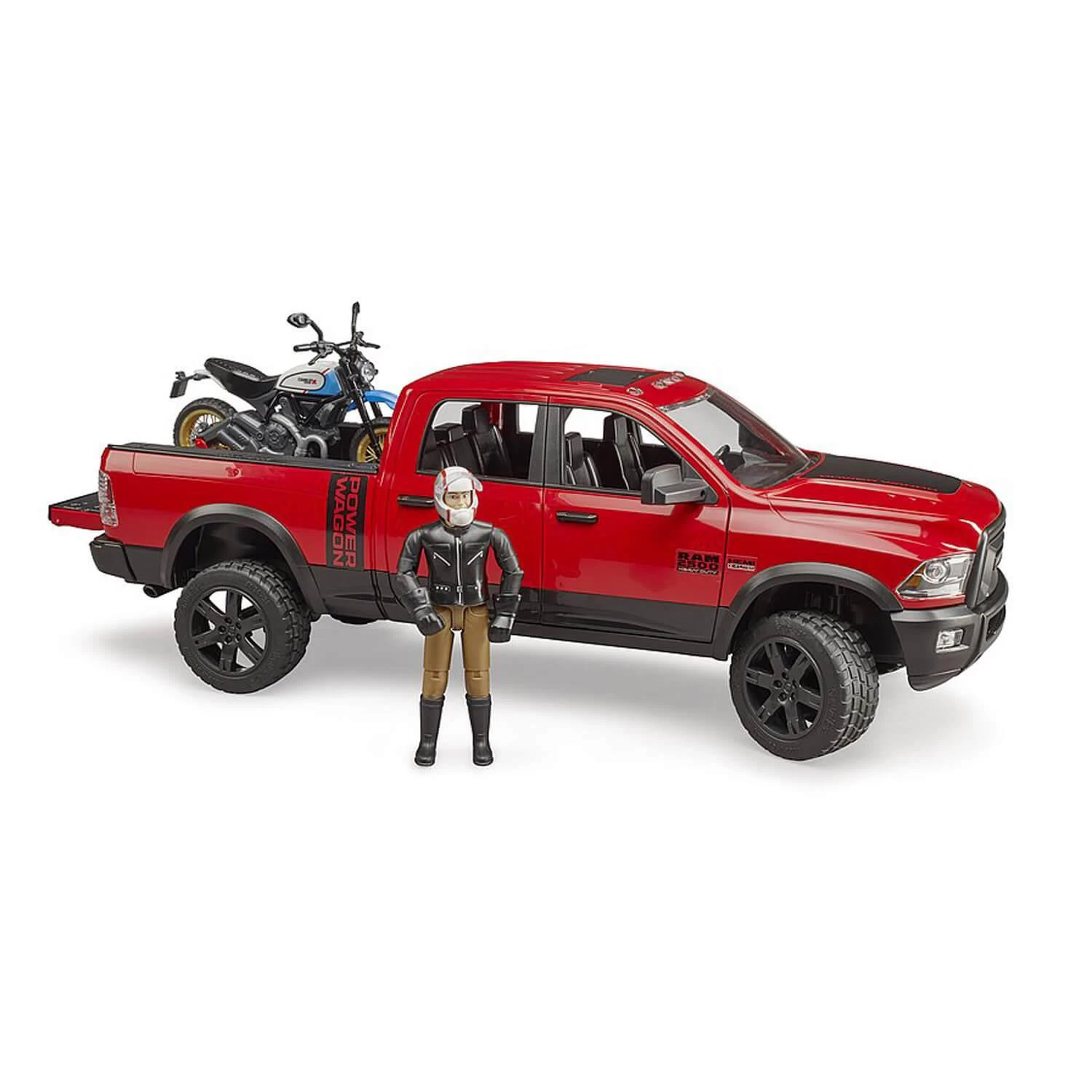 Bruder Véhicule Pick-up RAM 2500 Power Wagon Avec Ducati Desert Sled Et Co 1 Bruder Véhicule Pick-up RAM 2500 Power Wagon Avec Ducati Desert Sled Et Co