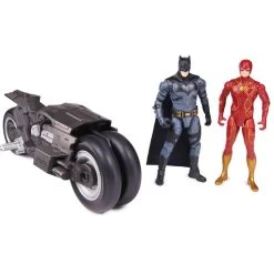 SPIN MASTER Coffret Batcycle Avec 2 Figurines Batman Et The Flash