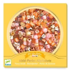 Djeco Coffret Perles Alphabet, Or