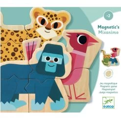 Djeco Puzzle Animaux Magnétiques : Mixanimo