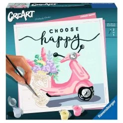 Ravensburger CreArt Peinture Au Numéro : Carré - Choose Happy