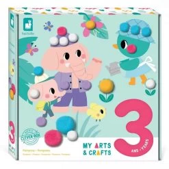 Janod Coffret Créatif Pompons - 3 Ans