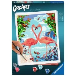 Ravensburger CreArt Peinture Au Numéro : Grand Format : Flamants Rose