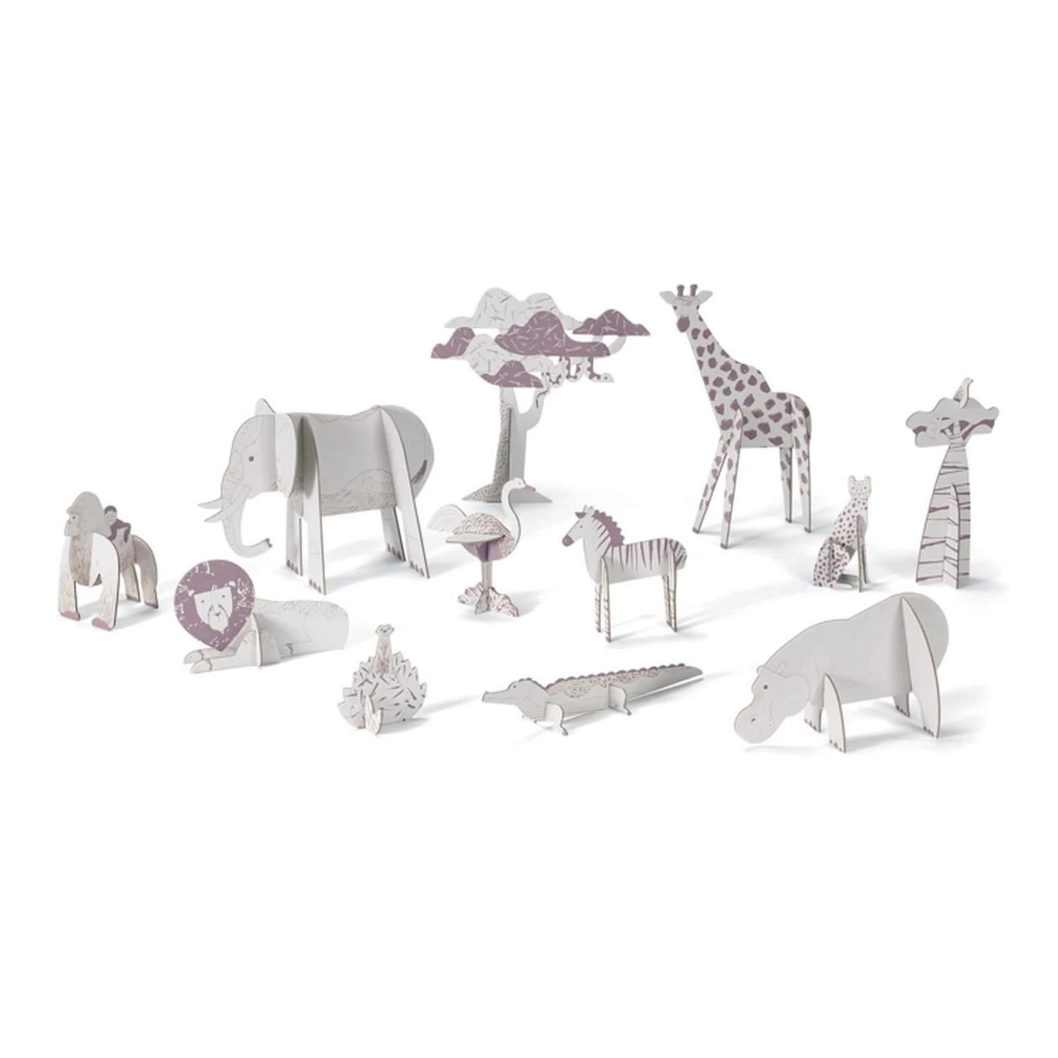 Djeco Colorie Assemble Joue : La Savane 1 Djeco Colorie Assemble Joue : La Savane