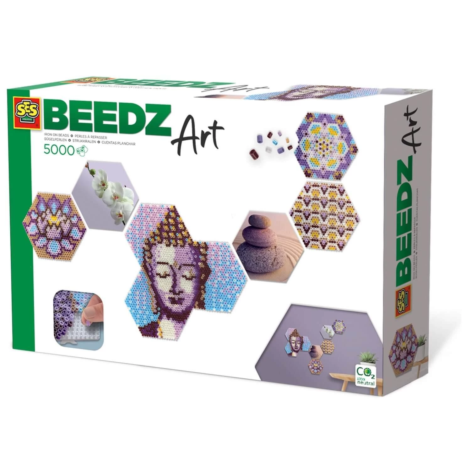 SES Creative Perles à Repasser : Beedz Art - Hex Tiles Zen 1 SES Creative Perles à Repasser : Beedz Art - Hex Tiles Zen
