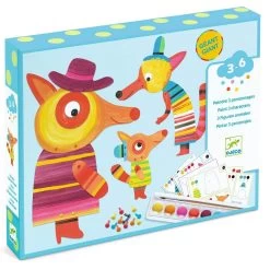 Djeco Coffret De Peinture : La Famille Renard