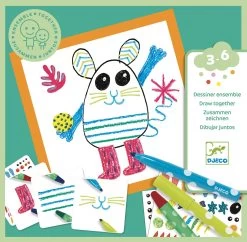 Djeco Coffret Coloriage Et Stickers : Les Animaux Rigolos