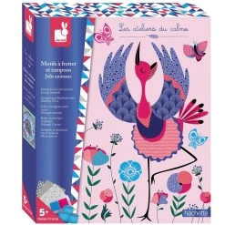 Janod Les Ateliers Du Calme : Set Créatif De Motifs à Frotter Et à Tamponner Jolis Animaux