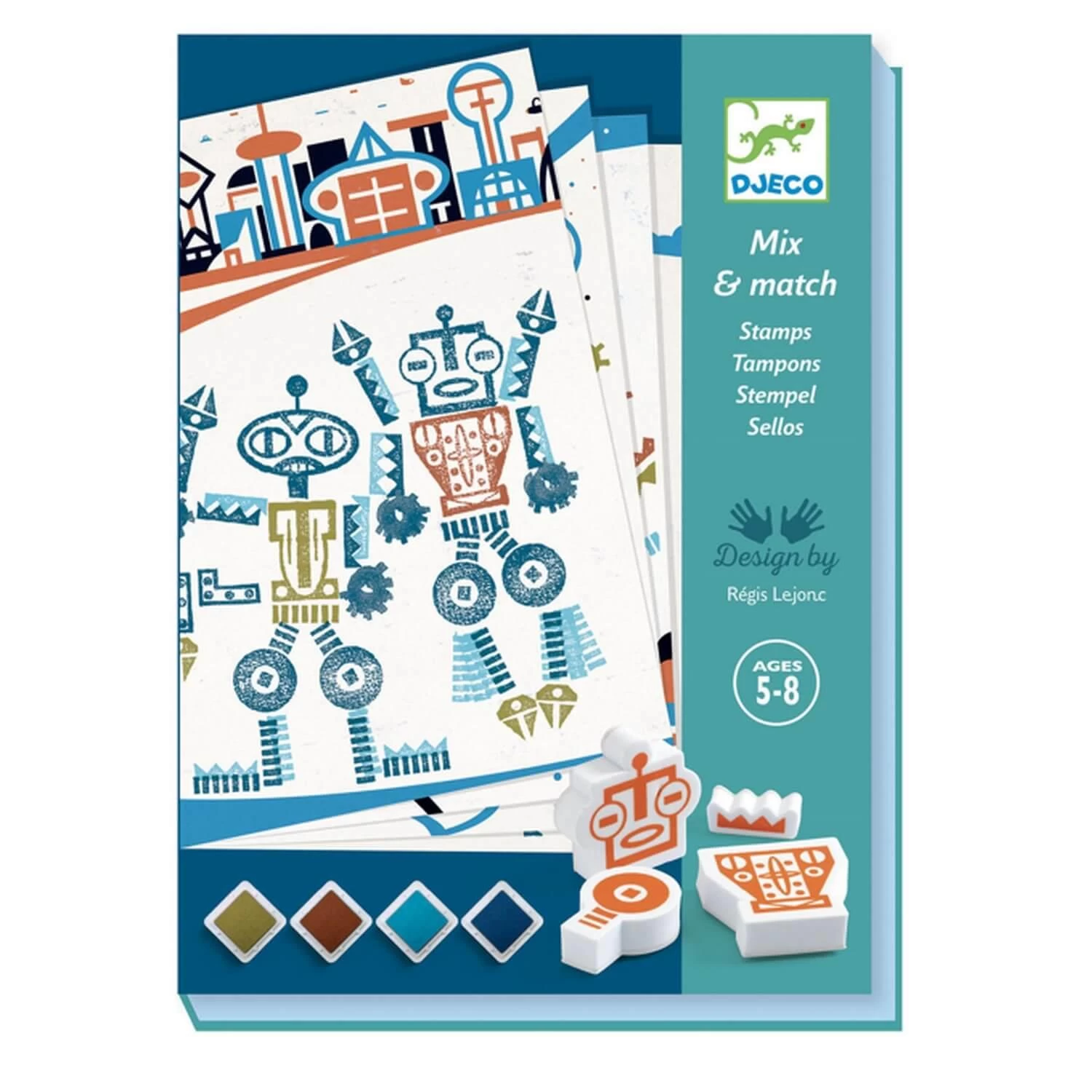 Djeco Tampons Mix And Match : Alien Robots 1 Djeco Tampons Mix And Match : Alien Robots