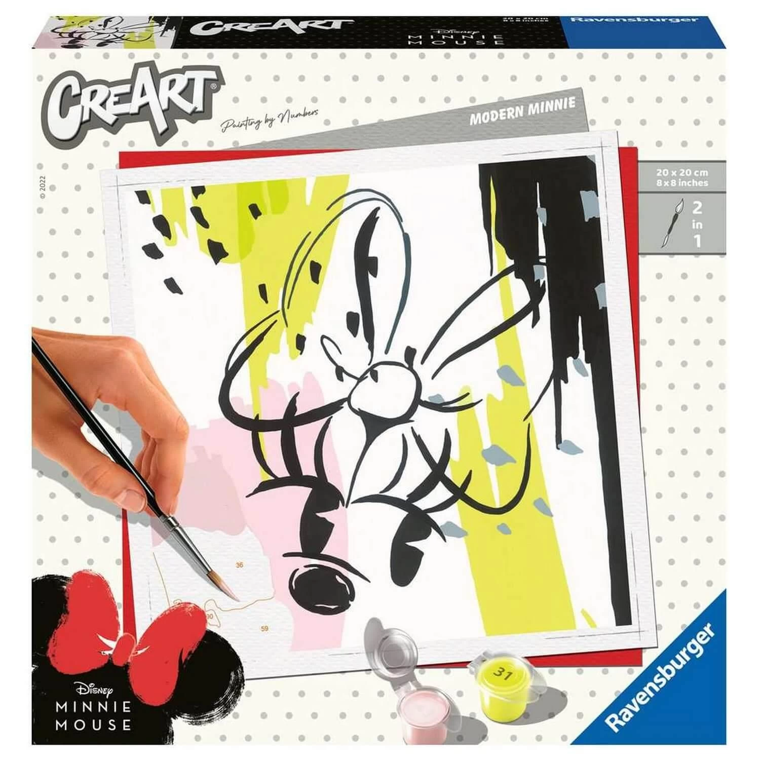 Ravensburger CreArt Peinture Au Numéro : Carré - Disney Minnie Mouse Modern 1 Ravensburger CreArt Peinture Au Numéro : Carré - Disney Minnie Mouse Modern