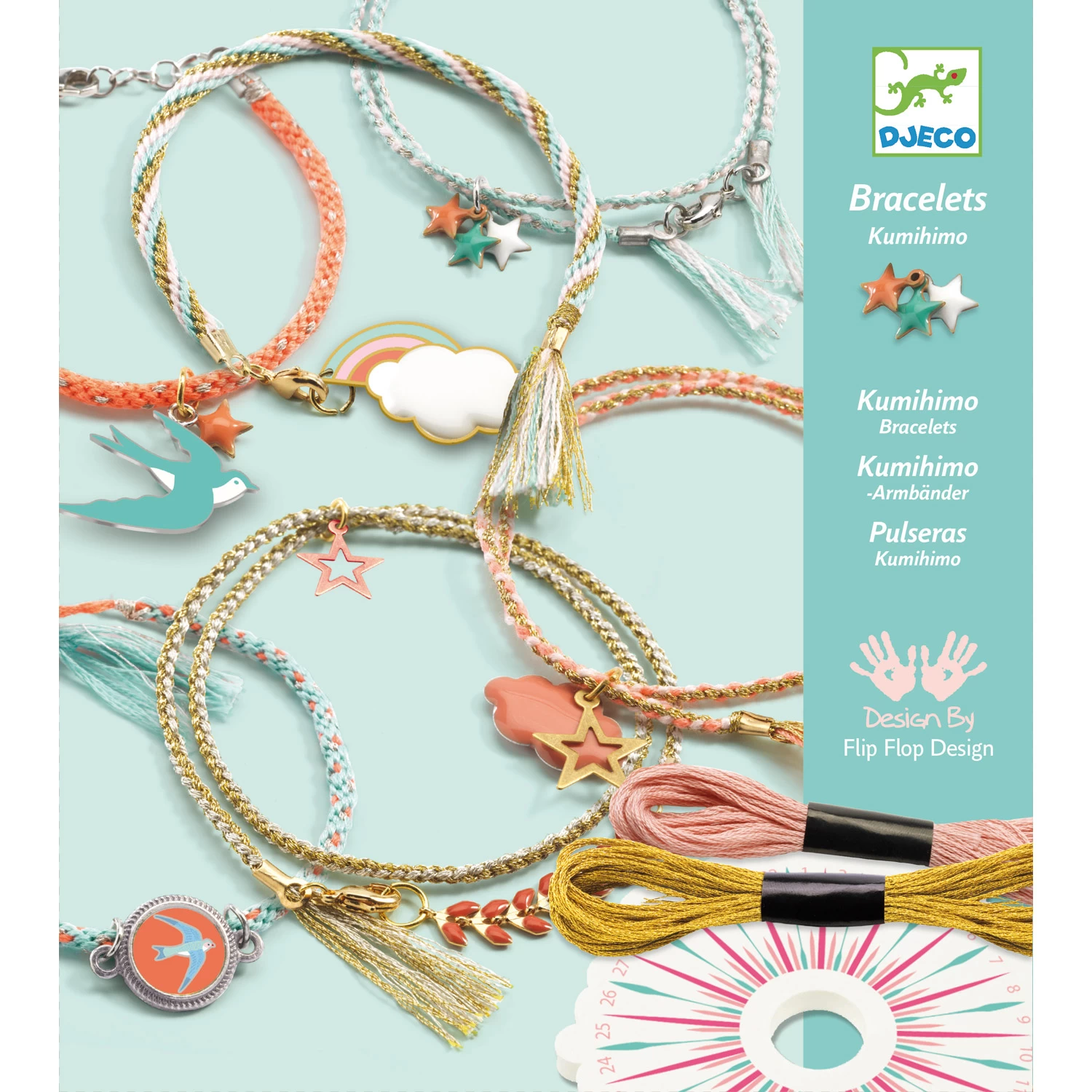 Djeco Coffret Créatif Bracelets Kumihimo : Céleste 1 Djeco Coffret Créatif Bracelets Kumihimo : Céleste