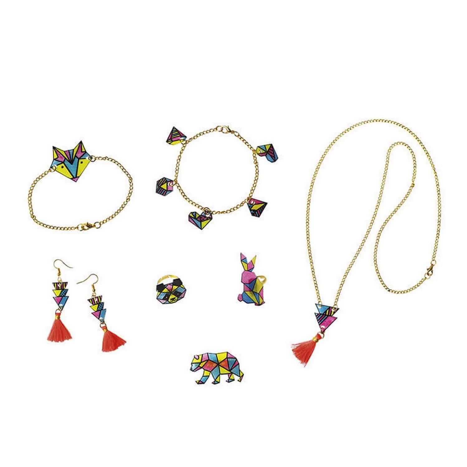 Janod Kit Créatif : 7 Bijoux En Plastique Fou Geometrix 1 Janod Kit Créatif : 7 Bijoux En Plastique Fou Geometrix