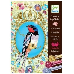 Djeco Tableaux à Pailleter : Oiseaux à Paillettes