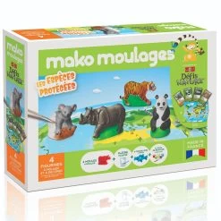 Moulage En Plâtre Mako Créations : 4 Moules -Les Espèces Protégées