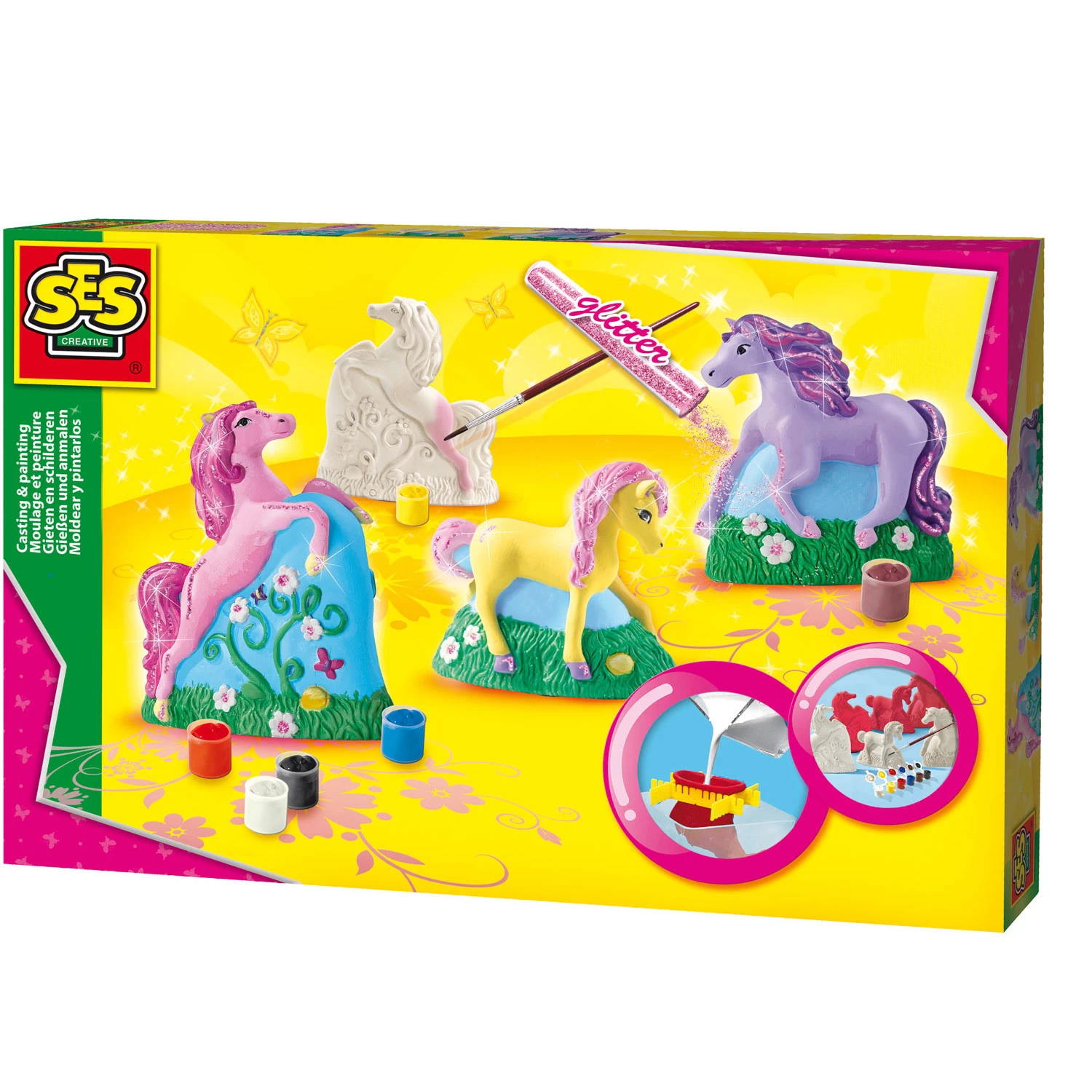 SES Creative Moulage En Plâtre Et Peinture : Trois Chevaux 1 SES Creative Moulage En Plâtre Et Peinture : Trois Chevaux