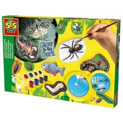 SES Creative Kit De Moulage En Plâtre Glow In The Dark : Insectes Et Animaux