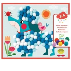 Djeco Tableaux De Pompons : Chiens à Caresser