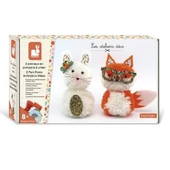 Merci tys 31 Janod Kit Créatif : Pompons 2 Petits Animaux
