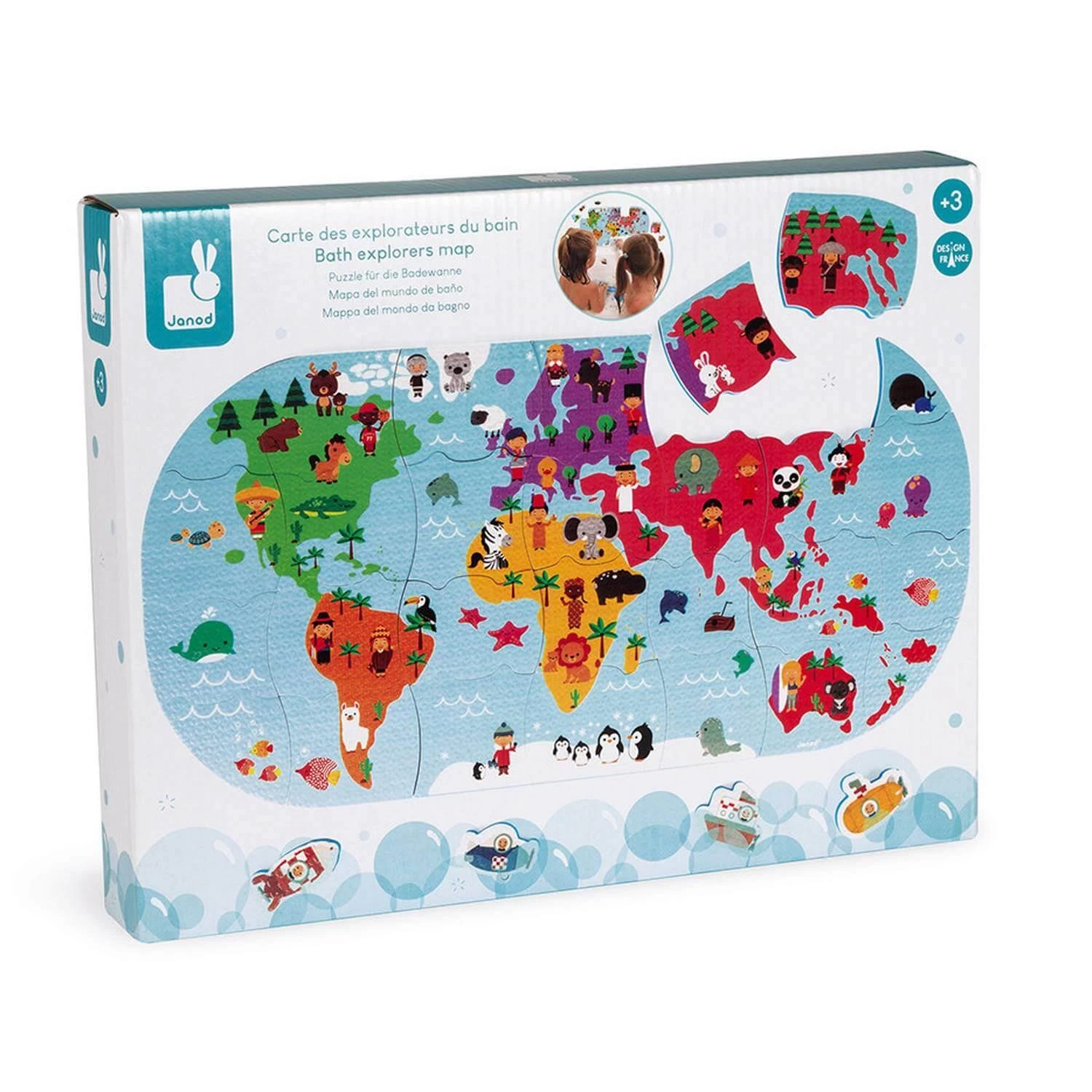 Janod Jouets De Bain : Carte Des Explorateurs 1 Janod Jouets De Bain : Carte Des Explorateurs