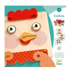 Djeco Jeu D'assemblage En Bois : CreaFaces