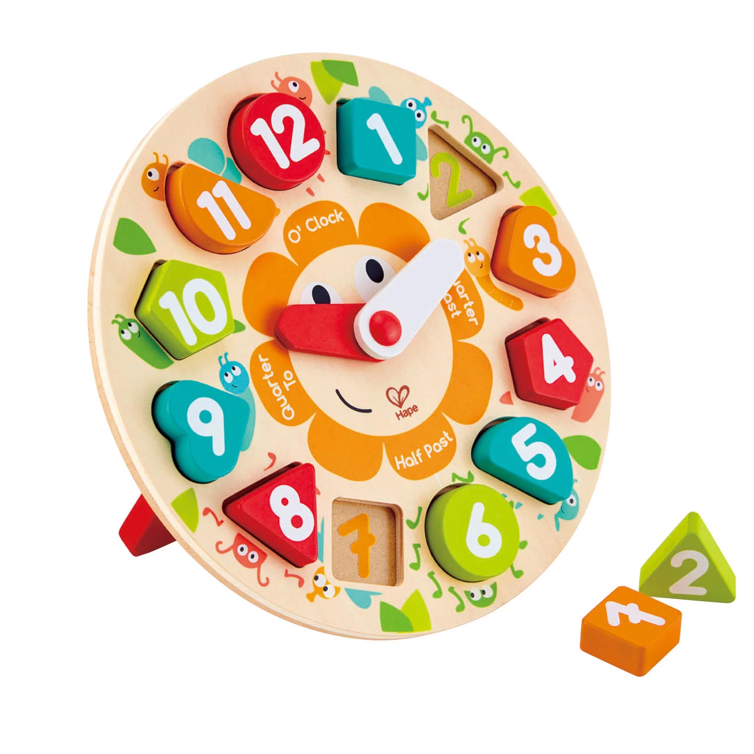 Hape Encastrement En Bois : Horloge Chunky 1 Hape Encastrement En Bois : Horloge Chunky