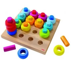 Haba Empilable En Bois Anneaux Multicolores