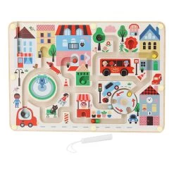 Vilac Labyrinthe Magnétique En Bois : Ma Petite Ville - Ingela P.Arrhenius