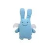 Trousselier Ange Lapin Doudou Avec Hochet 20 Cm - Coton Bio Bleu Ciel