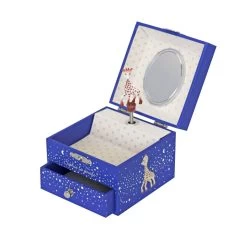 Trousselier BOITE A MUSIQUE CUBE PHOSPHORESCENT SOPHIE LA GIRAFE BLEU