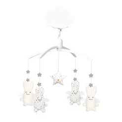 Trousselier Mobile Musical Ange Lapin Etoiles