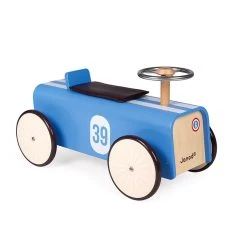 Janod Porteur Voiture En Bois : Bleu