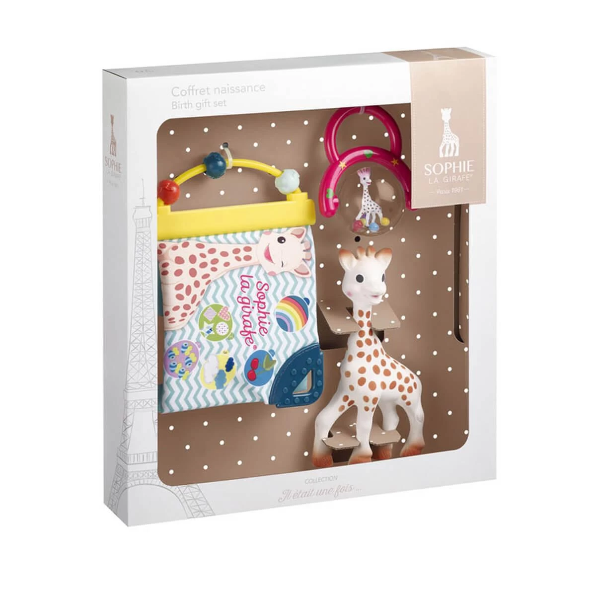 Coffret De Naissance Sophie La Girafe : Livre D'éveil Et Hochet 1 Coffret De Naissance Sophie La Girafe : Livre D'éveil Et Hochet