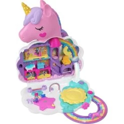 MATTEL Coffret Polly Pocket : Salon De Coiffure Licorne Arc En Ciel