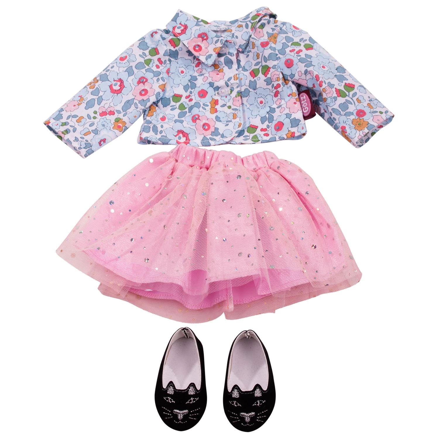 Ensemble Pour Poupée De 45 à 50 Cm : Fleurs Et Paillettes 1 Ensemble Pour Poupée De 45 à 50 Cm : Fleurs Et Paillettes