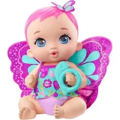 MATTEL Poupon My Garden Baby : Bébé Papillon Rose Boit Et Fait Pipi