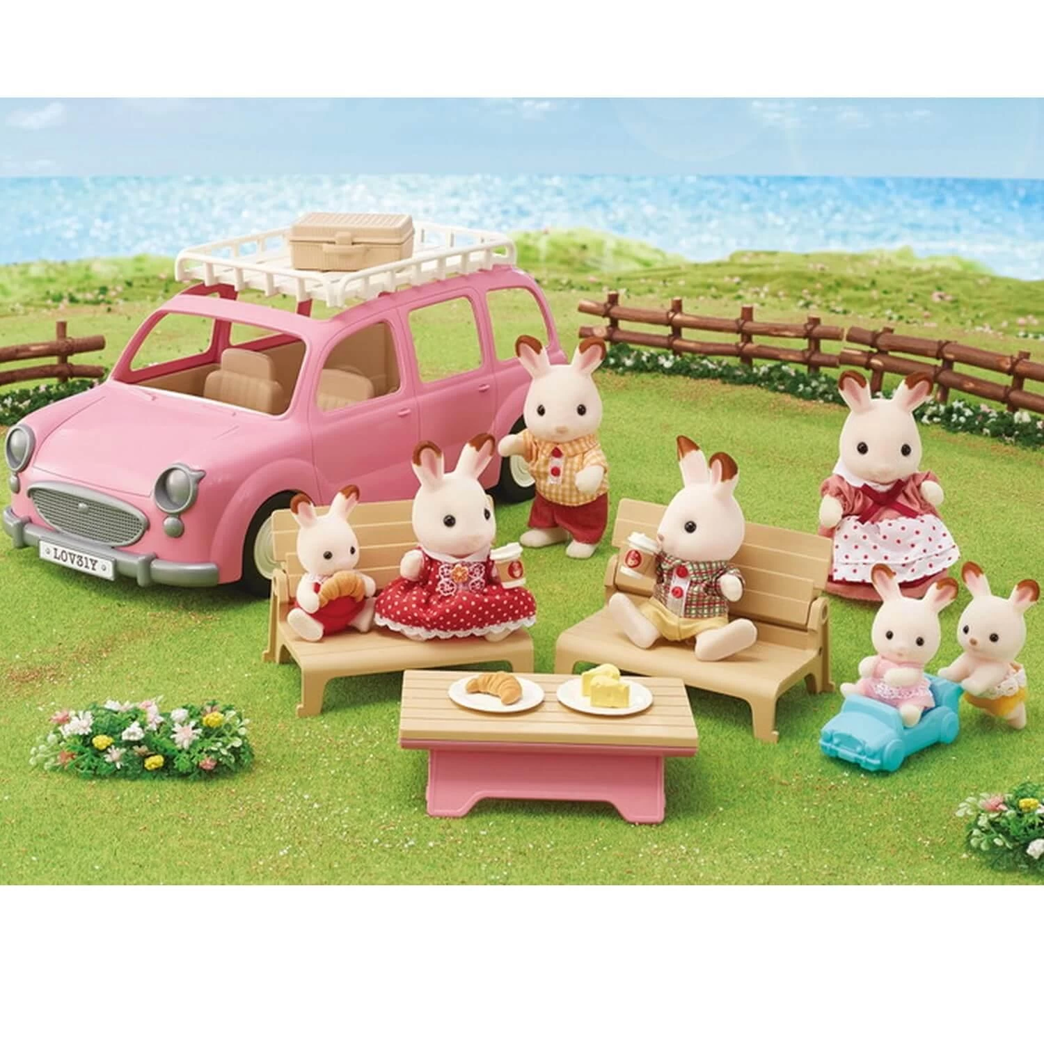 Sylvanian Families 5535 : Le Monospace Rose Et Set De Pique-nique 1 Sylvanian Families 5535 : Le Monospace Rose Et Set De Pique-nique