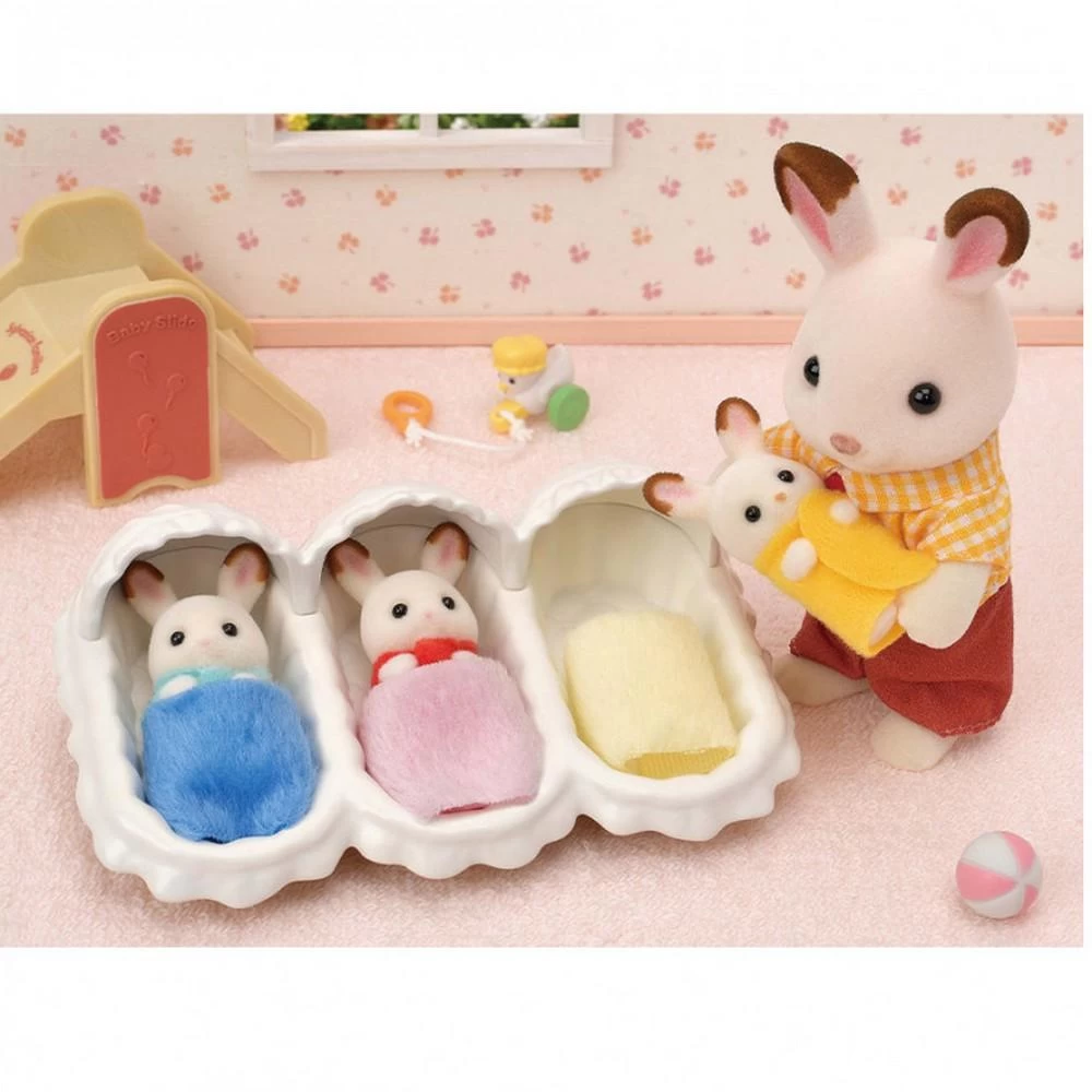 Sylvanian Families 5532 : Les Triplés Lapin Chocolat Et Accessoires Puériculture 1 Sylvanian Families 5532 : Les Triplés Lapin Chocolat Et Accessoires Puériculture