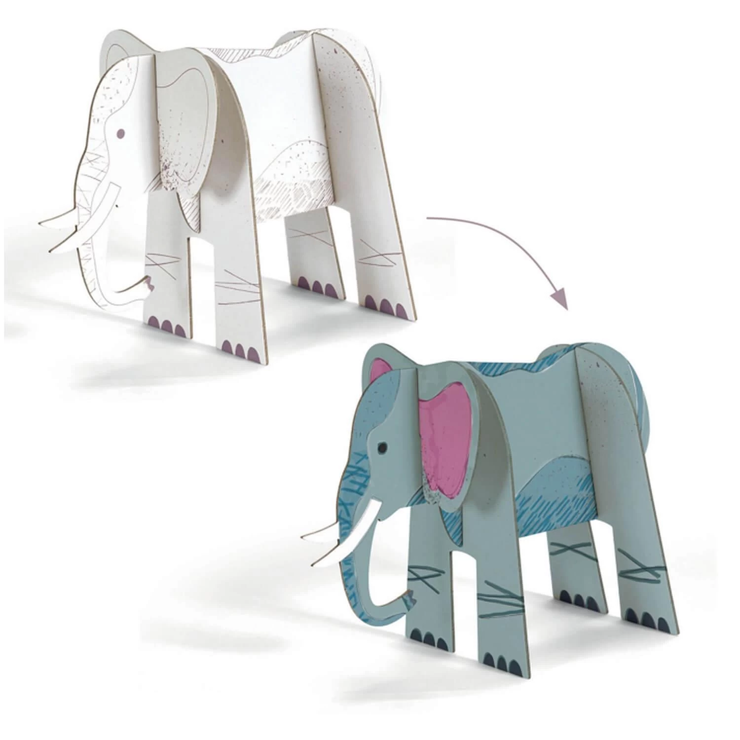 Djeco Colorie Assemble Joue : La Savane 2 Djeco Colorie Assemble Joue : La Savane – Image 2