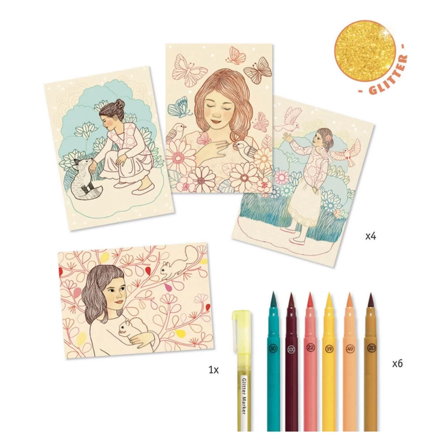 Djeco Feutres Pinceaux : Sous Le Charme 2 Djeco Feutres Pinceaux : Sous Le Charme â Image 2