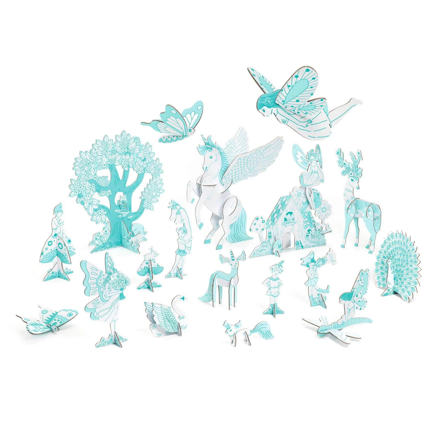 Djeco Coloriage Et Assemblage : Monde Enchanté 2 Djeco Coloriage Et Assemblage : Monde Enchanté – Image 2